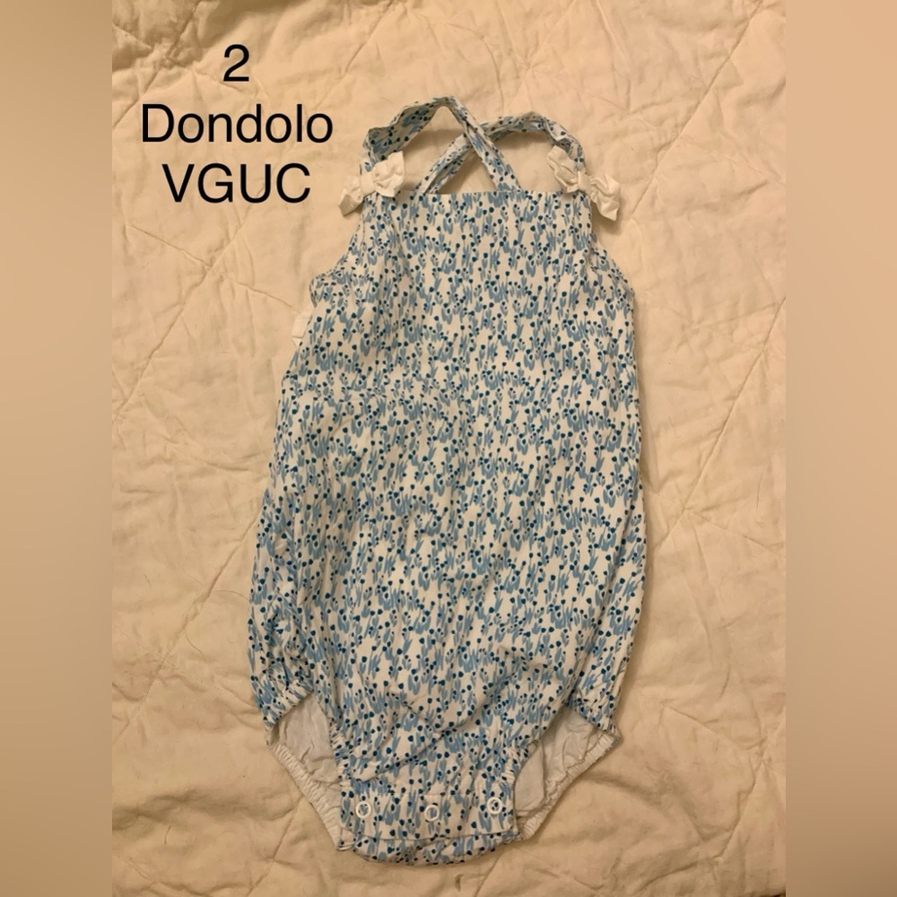 Dondolo floral blue bubble with bow accents size 2